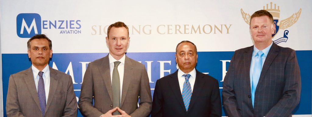 Moetesum Khurshid, CEO Menzies-RAS, Philipp Joeinig, Executive Chairman – Menzies Aviation, Shujaat Azeem, Chairman – Royal Airport Services, Charles Wyley, Executive Vice President Middle East, Africa and Asia – Menzies Aviation