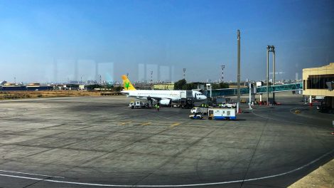 Air Sial Airbus A320 at Karachi Airport